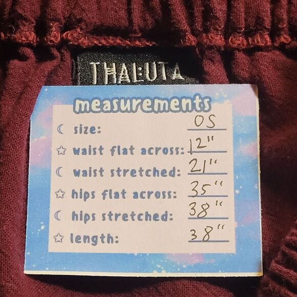 THALUTA Red Alaina Maxi Skirt S-XXL Ruched Pull on Sustainable Cotton Pockets - Picture 3 of 8